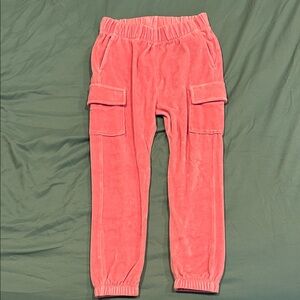 Kids Pink Cargo Joggers